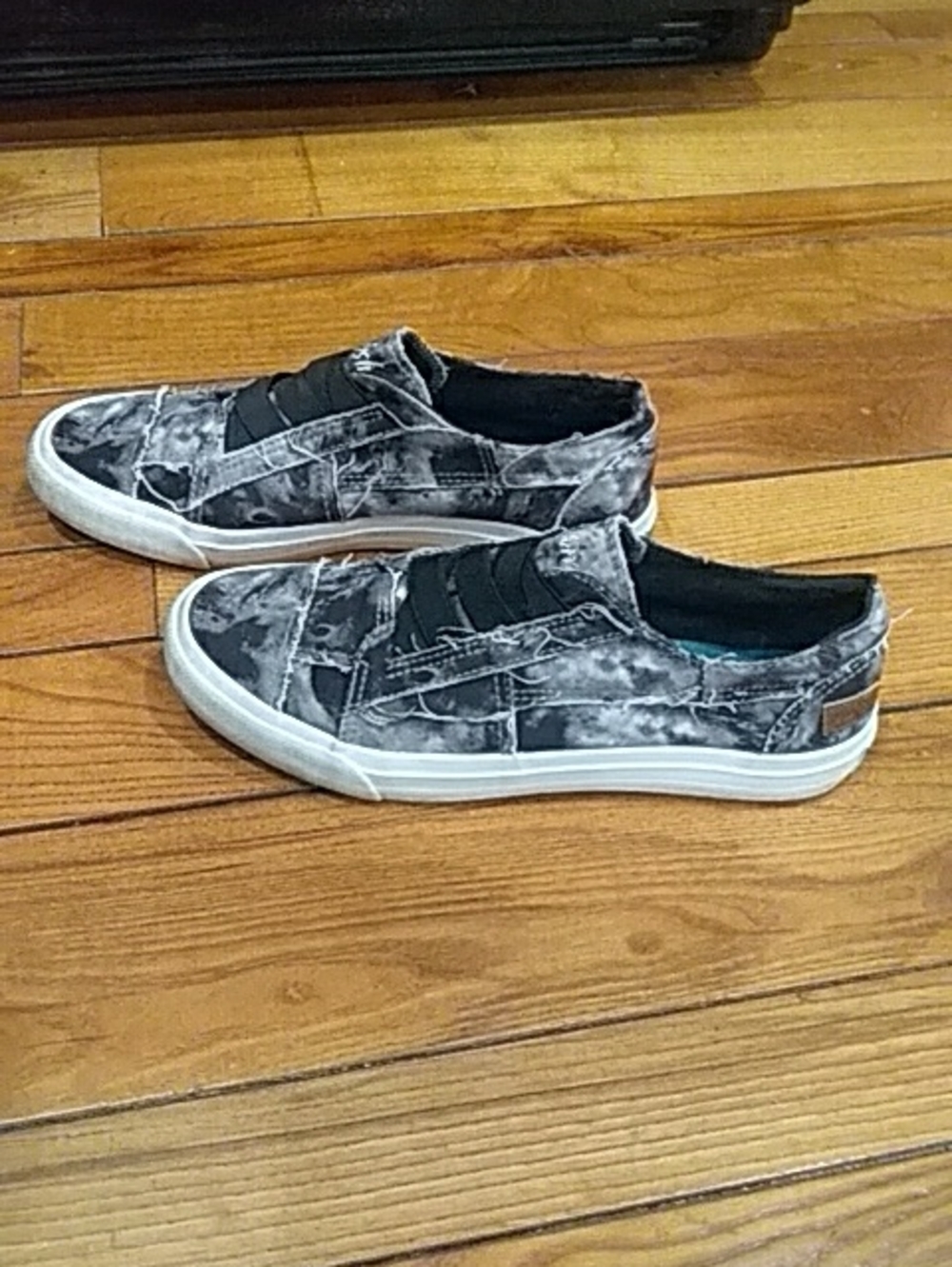 Blowfish Black & White Marbled Slip-On Loafers